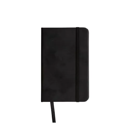 PU notebook with coloured elastic, ruled sheets (80 pages), satin bookmark PU notebook with coloured elastic, ruled sheets (80 pages), satin bookmark