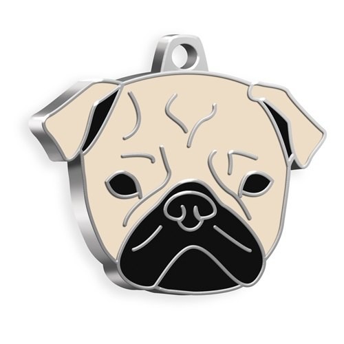 MEDAILLE CHIEN CARLINO CRÈME MEDAILLE CHIEN CARLINO CRÈME
