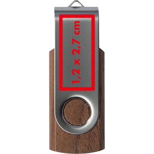 USB-stick twist van hout, donker USB-stick twist van hout, donker