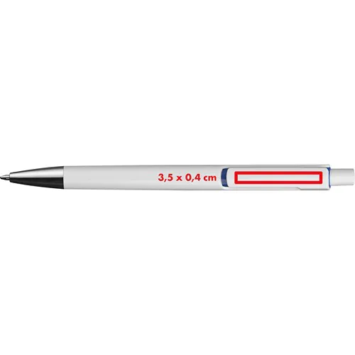 Stylo bille blanc avec applications colorées Stylo bille blanc avec applications colorées