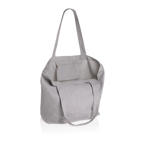 Impact Aware™ re-canvas shopper met vakje 240gsm ongeverfd Impact Aware™ re-canvas shopper met vakje 240gsm ongeverfd