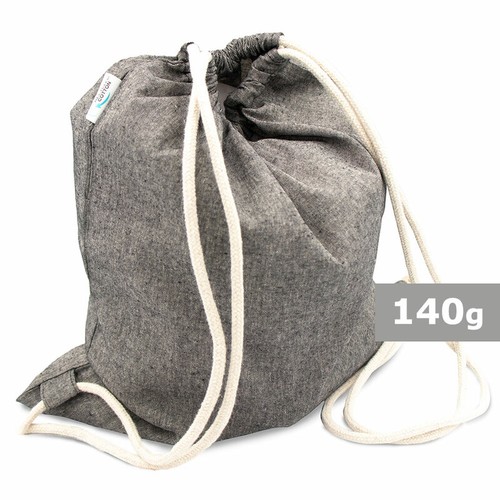 Recycled cotton and recycled polyester drawstring bag B'RIGHT | Jose