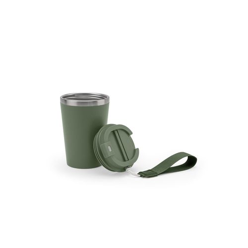 SPITZ. Stainless steel travel cup (90% rSS) with double wall and matt finish 460 mL SPITZ. Stainless steel travel cup (90% rSS) with double wall and matt finish 460 mL