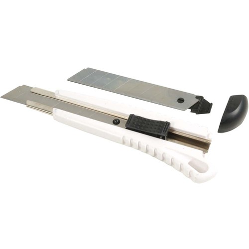 ABS Stanley knife with locking mechanism, large, 2 spare blades ABS Stanley knife with locking mechanism, large, 2 spare blades