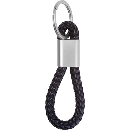 Metal keychain – PU cord ERNEST Metal keychain – PU cord ERNEST