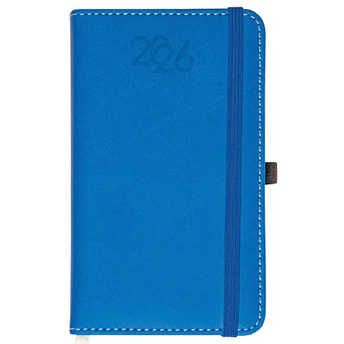 Agenda de poche hebdomadaire 2026, couverture rigide en PU thermocollé avec piqûres