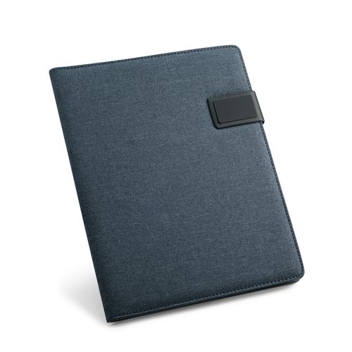 RIORDAN. A4 folder in imitation linen and PU with lined pages