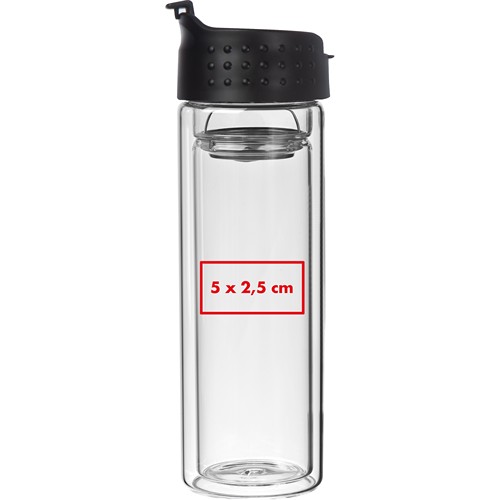 Double wall glass bottle, leakproof Double wall glass bottle, leakproof