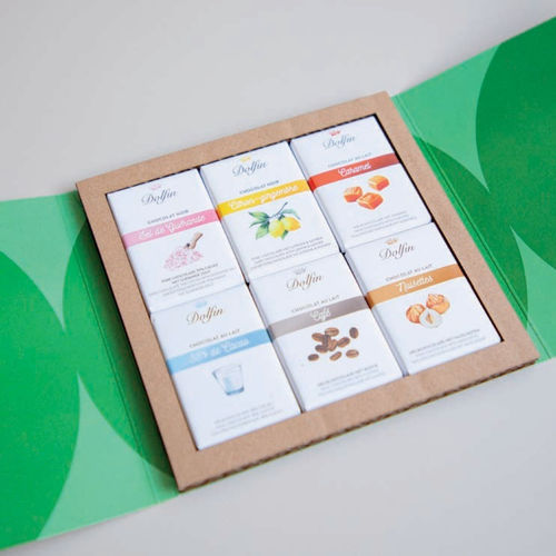 Set of 6 mini chocolates ethical eco-solidarity production