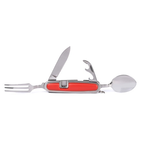 4 IN 1 FOLDING CAMPING CUTLERY IN STEEL