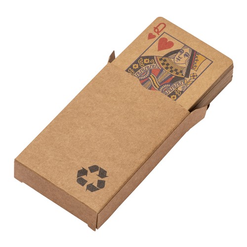 Deck of 54 playing cards in single box, in recycled paper