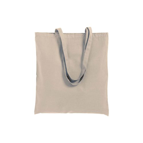 250 g/m2 cotton shopping bag, long handles and gusset, zip closure