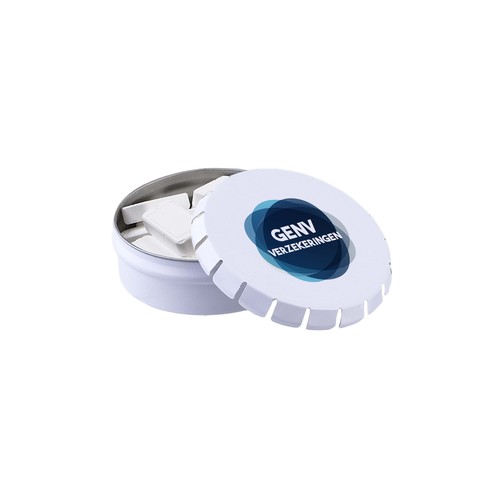Mini clic-clac tin with shape peppermint