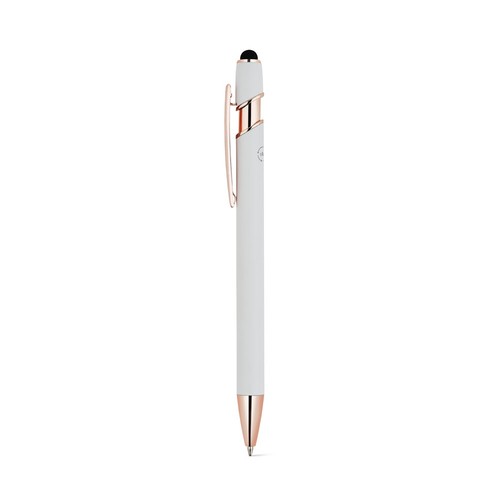 NEIL ROSE. Penna a sfera realizzata in alluminio riciclato (100% rAL), con finitura opaca e inchiostro blu