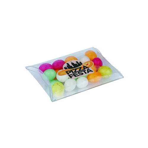 Transparent click sleeve with Coloured Sugar Eggs