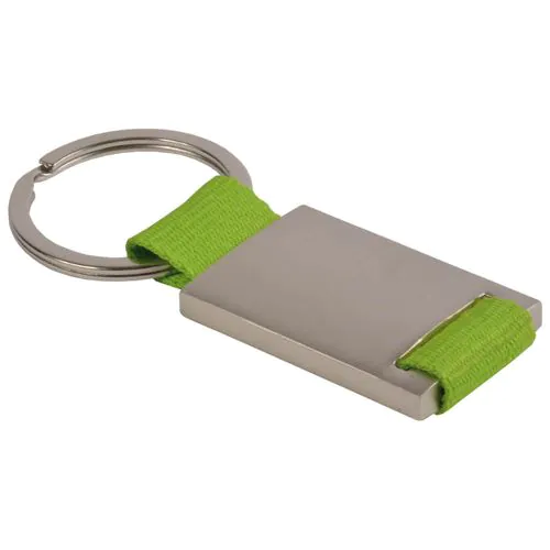 Metal and nylon key ring in a black box