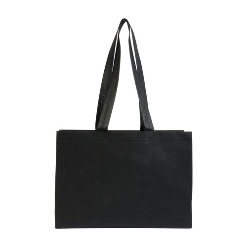 Shopper avec soufflet à la base en TNT 70gm2 thermosoudé, anses longues