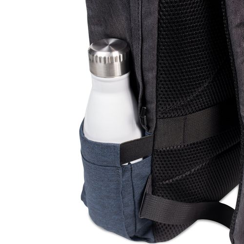 GENOA BPACK. Plecak antykradzieżowy z poliestru 600D o wysokiej gęstości pochodzącego z recyklingu GENOA BPACK. Plecak antykradzieżowy z poliestru 600D o wysokiej gęstości pochodzącego z recyklingu