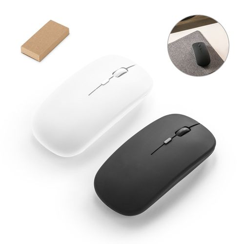 KHAN. Wireless mouse with 500mAh battery in recycled ABS (100% rABS) KHAN. Wireless mouse with 500mAh battery in recycled ABS (100% rABS)