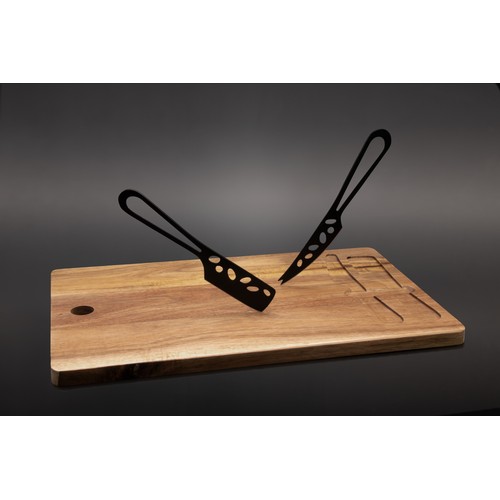 Cheese board and knives set FSC® 100% acacia