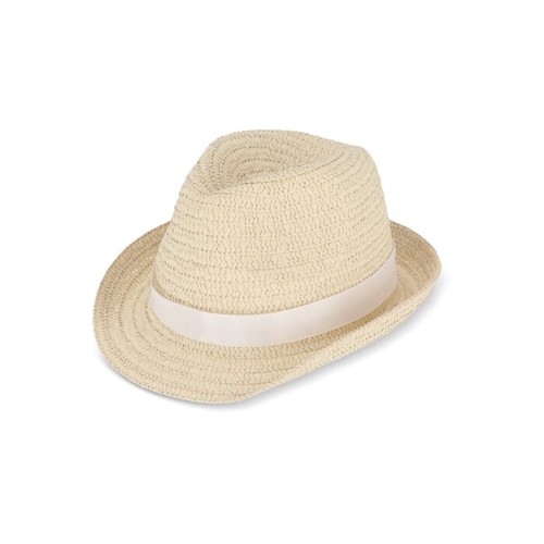 Chapeau de paille végétal avec bande colorée