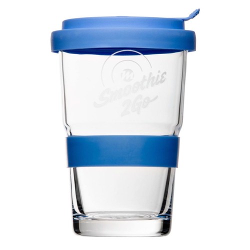 SmoothieGlass, Smoothie2Go, Shape 361, including flast siliconbelt - engraving
