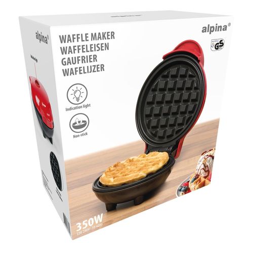 ALPINA Mini Waffle Maker 230V 17x13.5x8cm ALPINA Mini Waffle Maker 230V 17x13.5x8cm
