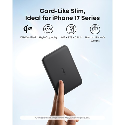 Anker Nano Wireless Power Bank 5K 15W MagGo slim Qi 2.0 Anker Nano Wireless Power Bank 5K 15W MagGo slim Qi 2.0