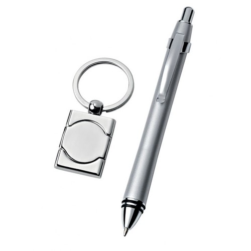 SET BALLPOINT AND KEYCHAIN - MATT