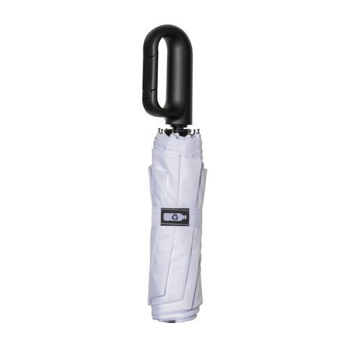Automatic R-PET umbrella with carabiner handle Automatic R-PET umbrella with carabiner handle