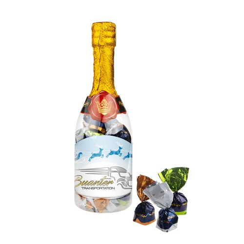 Champagne bottle chocolate bonbons