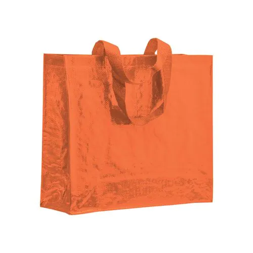 Bolsa de polipropileno laminado, asas cinta y fuelle Bolsa de polipropileno laminado, asas cinta y fuelle