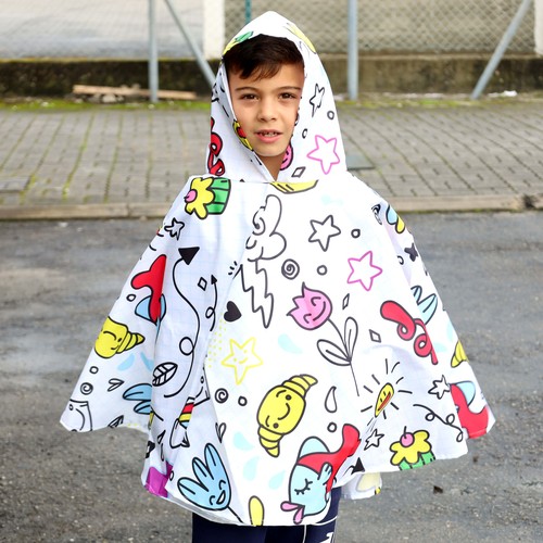 PONCHO IMPERMÉABLE PERSONNALISABLE ENFANT
