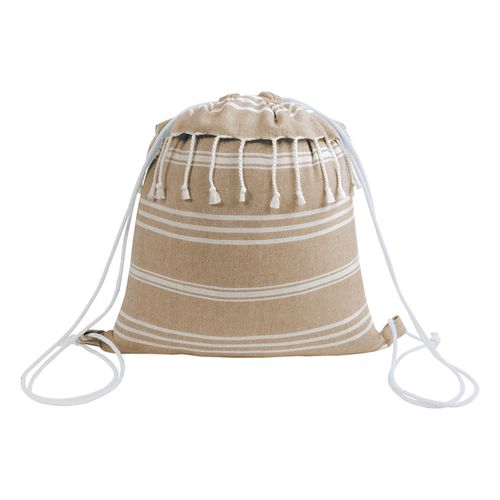 180 g/m2 cotton fouta backpack with drawstring closure