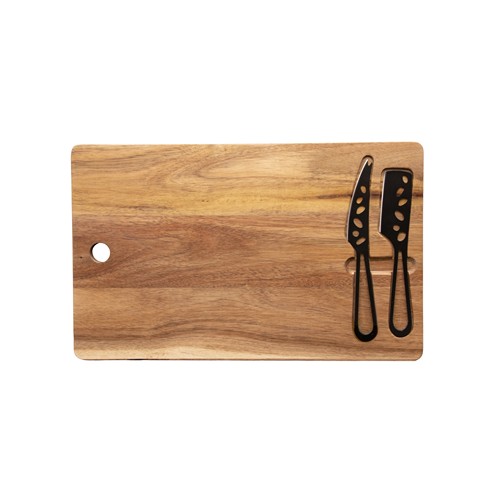 Cheese board and knives set FSC® 100% acacia Cheese board and knives set FSC® 100% acacia