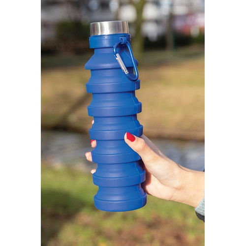 Bouteille en silicone pliable étanche avec couvercle Bouteille en silicone pliable étanche avec couvercle