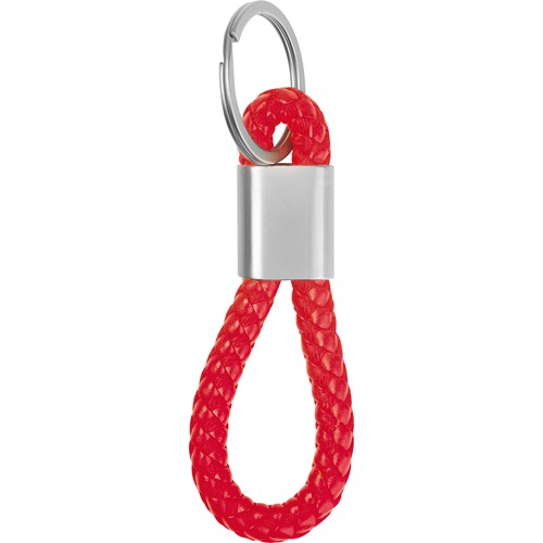 Metal keychain – PU cord ERNEST Metal keychain – PU cord ERNEST