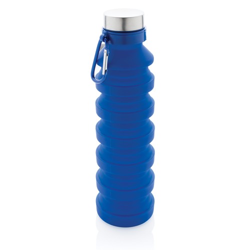 Bouteille en silicone pliable étanche avec couvercle Bouteille en silicone pliable étanche avec couvercle