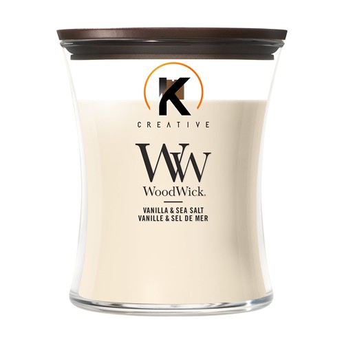 WoodWick Vanilla & Sea Salt Medium Candle bougie parfumée WoodWick Vanilla & Sea Salt Medium Candle bougie parfumée