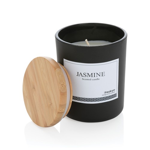 Bougie parfumée avec couvercle en bambou Ukiyo Bougie parfumée avec couvercle en bambou Ukiyo
