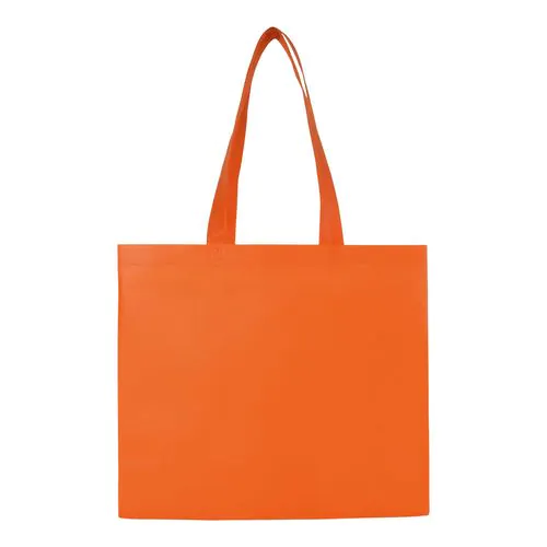 Shopper en TNT laminé, anses longues et soufflet Shopper en TNT laminé, anses longues et soufflet