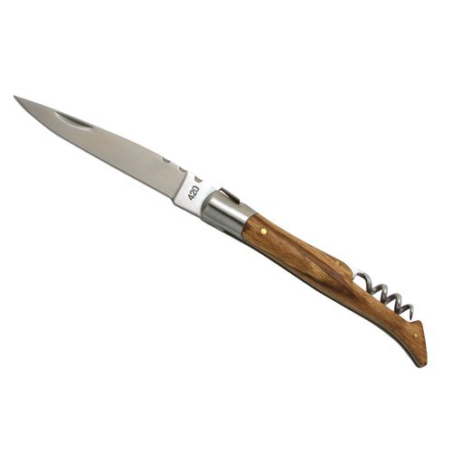 Taschenmesser 'Tradition', 12cm, Korkenzieher, Zebranoholz, (etui)