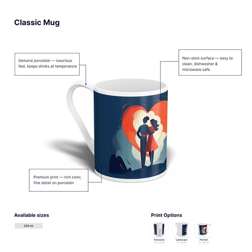 Mug Premium Personnalisé – Porcelaine Véritable, sur Commande Mug Premium Personnalisé – Porcelaine Véritable, sur Commande