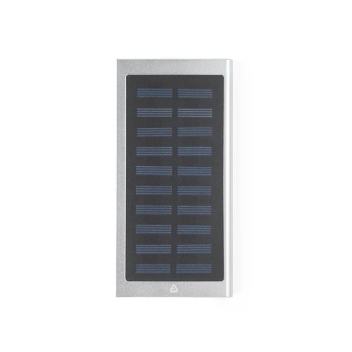 CLERK. 8.000 mAh power bank with solar panel in 100% recycled aluminium CLERK. 8.000 mAh power bank with solar panel in 100% recycled aluminium