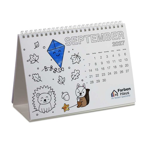 Bureaukalender kleuren - met digitaaldruk Bureaukalender kleuren - met digitaaldruk
