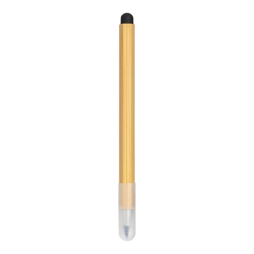 Long-lasting erasable bamboo ruler pencil with touch screen eraser and plastic cap