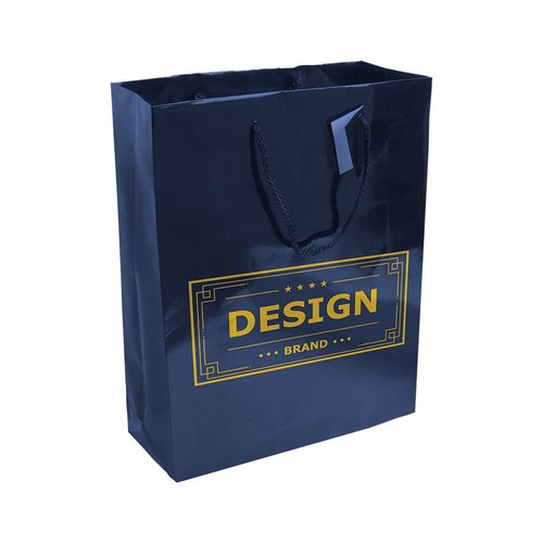 157 g/m2 laminated paper shopping bag with gusset and bottom reinforcement, string handles 157 g/m2 laminated paper shopping bag with gusset and bottom reinforcement, string handles