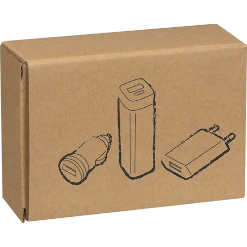 Reisset- Powerbank, stekker en USB charger Reisset- Powerbank, stekker en USB charger