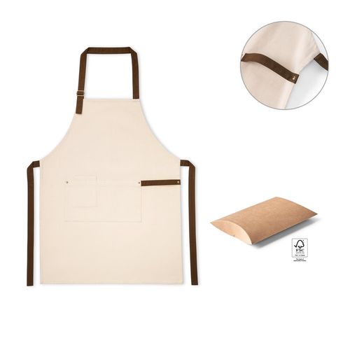 HOLM. Grembiule in canvas di cotone 100% (320 g/m²) con dettagli in metallo