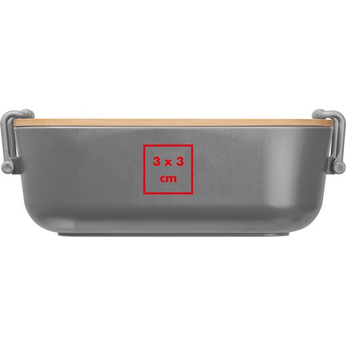 Lunchbox with bamboo lid and clamp closure. JAVIER